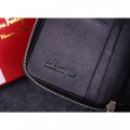 Women's Ferragamo zip around wallet black&red online