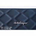Women's Ferragamo pouch wallet navy blue high quality