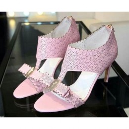 Women's Ferragamo Ankle-Strap Lace Vara Sandals Pink