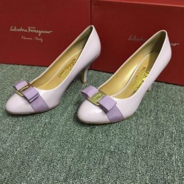 Women's Ferragamo Carla Heels Lavender Pumps Shoes