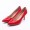 Women's Ferragamo Patent Pump Red