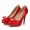 Women's Ferragamo Platform Heel Red
