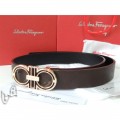 Women's Ferragamo Adjustable Gancio Vara Buckle Belt In 85CM-105CM Sizes MW052