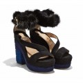 Women's Salvatore Ferragamo Mink Ankle Strap Platform Sandals SF-R811