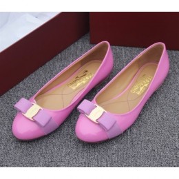 Women's Salvatore Ferragamo Varina Flat Shoes Lavender in patent