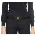 Women's Salvatore Ferragamo Medium Enameled Double Gancio Belt Sale SFS-UU225